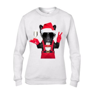 French Bulldog Santa Claus Style Father Christmas Women's Sweater \ Jumper XL