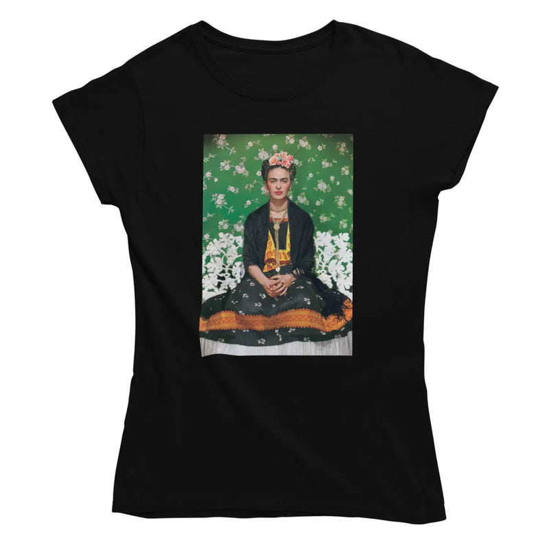 Frida Kahlo Flowers Womens T Shirt - Modern Art Hipster