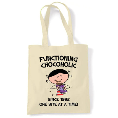 Functioning Chocoholic Since 1993 One Bite at a Time 30th Birthday Tote Bag