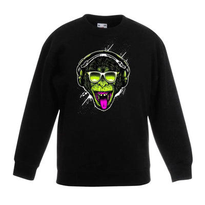 Funky Monkey DJ Children's Unisex Sweatshirt Jumper 14-15