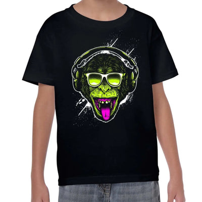 Funky Monkey DJ Unisex Children's T-Shirt 07-Aug