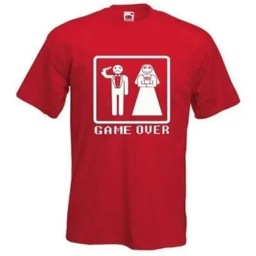 Game Over Stag Do Mens T-Shirt XL / Red