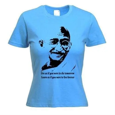 Gandhi Women's T-Shirt M / Light Blue