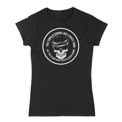 Ghost Town Skull Logo The Specials Women's Ska T-Shirt XXL / Black