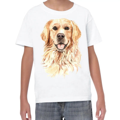 Golden Retriever Portrait Cute Dog Lovers Gift Kids T-Shirt