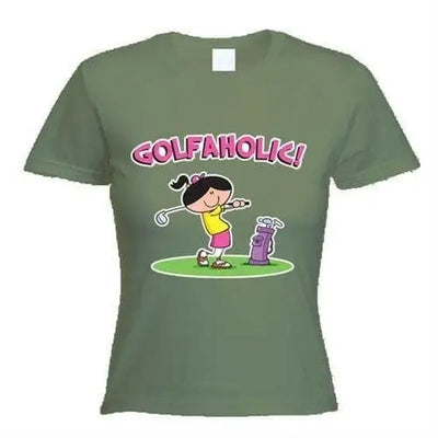 Golfaholic Women's T-Shirt M / Khaki