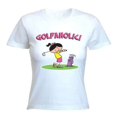Golfaholic Women's T-Shirt M / White