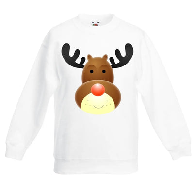 Goofy Rudolph Reindeer Funny Christmas Kids Jumper \ Sweater 14-15