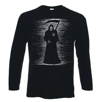 Grim Reaper Scribble Long Sleeve T-Shirt
