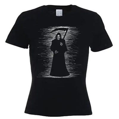 Grim Reaper Scribble Women's T-Shirt