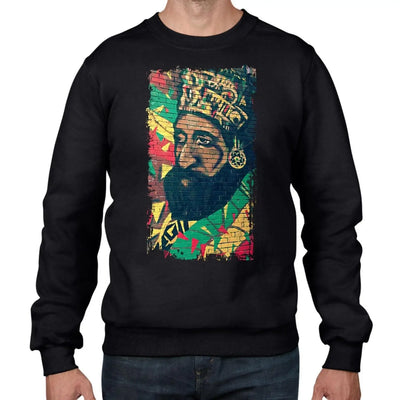 Haile Selassie Rasta Reggae Wall Art Men's Sweatshirt Jumper M