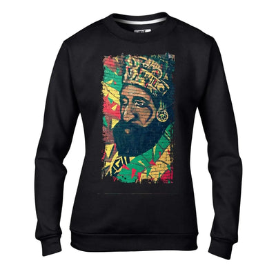Haile Selassie Rasta Reggae Wall Art Women's Sweatshirt Jumper L
