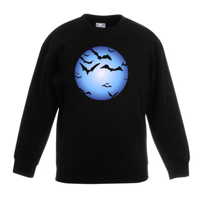 Halloween Bats and Full Moon Children's Unisex Sweatshirt Jumper 14-15