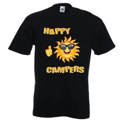 Happy Campers Mens T-Shirt XXL / Black