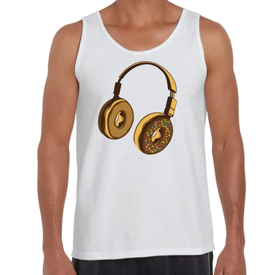 Headphone Donut DJ Men's Tank Vest Top S