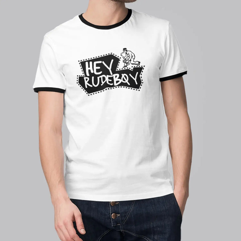 Hey Rudeboy Contrast Ringer T-Shirt