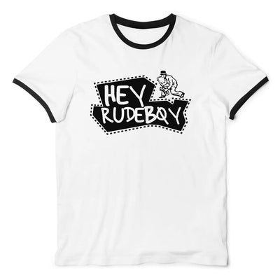 Hey Rudeboy Contrast Ringer T-Shirt XXL