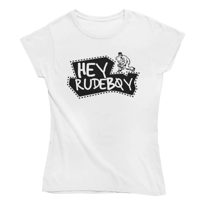 Hey Rudeboy Women’s T-Shirt - L / White - Womens T-Shirt