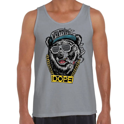 Hip Hop Bear Men's Tank Vest Top M / Light Grey