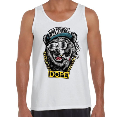 Hip Hop Bear Men's Tank Vest Top M / White