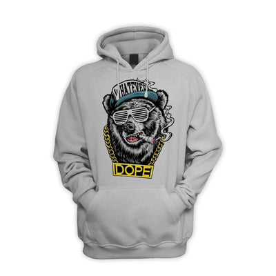 Hip Hop Dope Bear Men's Pouch Pocket Hoodie Hooded Sweatshirt XL / Light Grey