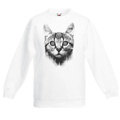 Hypnotised Cat Children's Unisex Sweatshirt Jumper 14-15