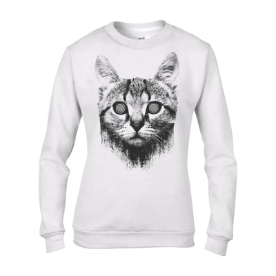 Hypnotised Cat Women's Sweatshirt Jumper XL