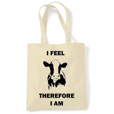 I Feel Therefore I Am Vegetarian Tote Shoulder Shopping Bag