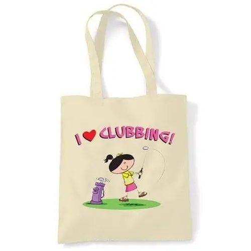 I Love Clubbing Shoulder Bag Cream