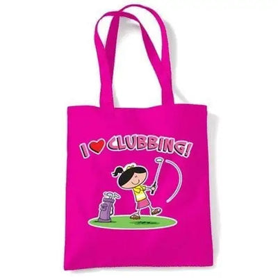 I Love Clubbing Shoulder Bag Dark Pink
