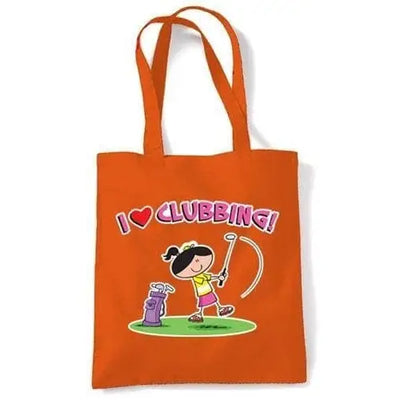 I Love Clubbing Shoulder Bag Orange