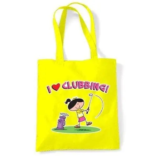 I Love Clubbing Shoulder Bag Yellow