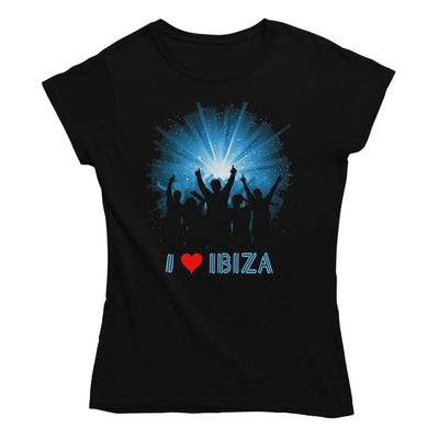 I Love Ibiza Crowd Women’s T-Shirt - M - Womens T-Shirt