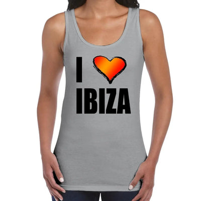 I Love Ibiza Women's Tank Vest Top XL / Light Grey