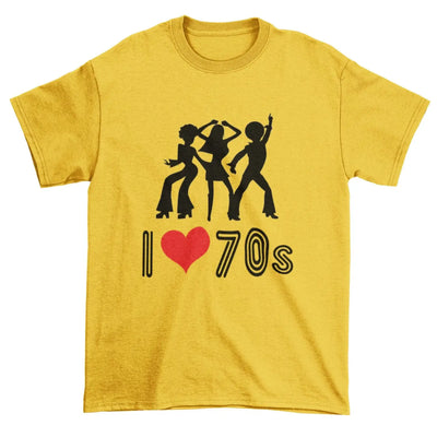 I Love The 70s Men's T-Shirt M / Yellow