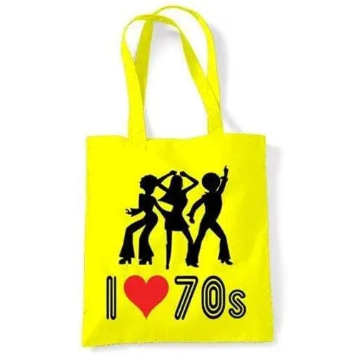 I Love The 70s Shoulder bag Yellow