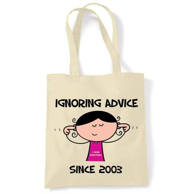 Ignoring Advice Since 2003 21st Birthday Tote Bag - Tote Bag