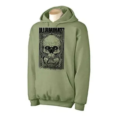 Illuminati Skull Hoodie XL / Khaki