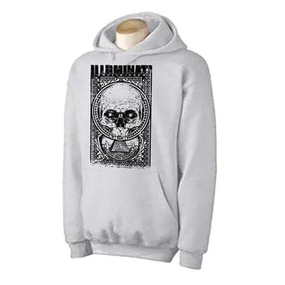 Illuminati Skull Hoodie XL / Light Grey