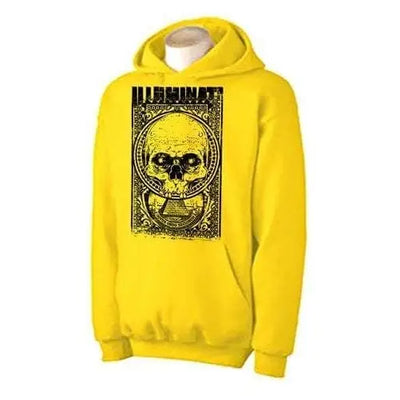 Illuminati Skull Hoodie XL / Yellow