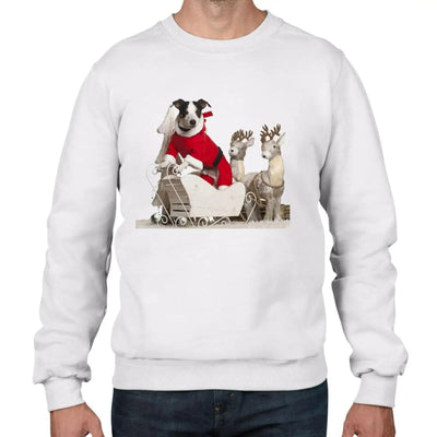 Jack Russell Dog Santa Claus Christmas Men's Jumper \ Sweater L