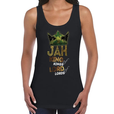 Jah King of Kings Rasta Reggae Women's Tank Vest Top M