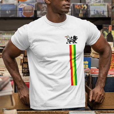 Jah Rastafari Lion Of Judah Stripe T-Shirt