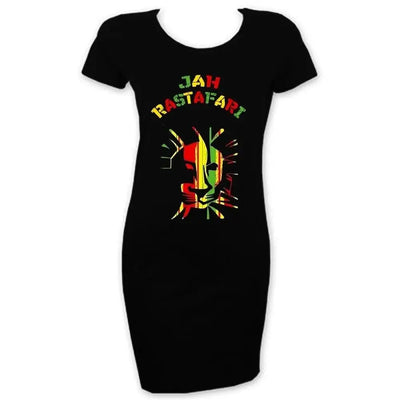 Jah Rastafari Reggae Short Sleeve T-Shirt Dress