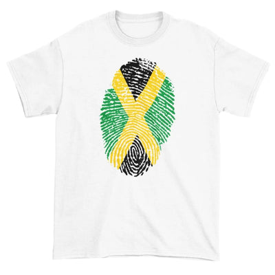 Jamaican Flag Finger Print Men's T-Shirt