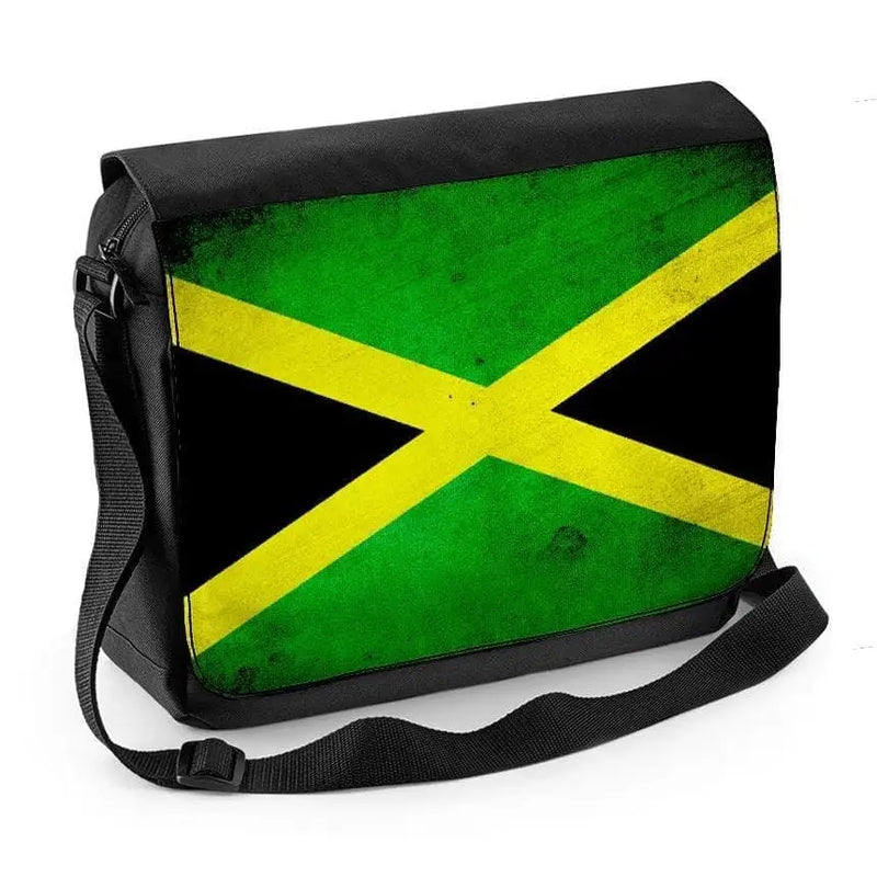 Jamaican Flag Laptop Messenger Bag