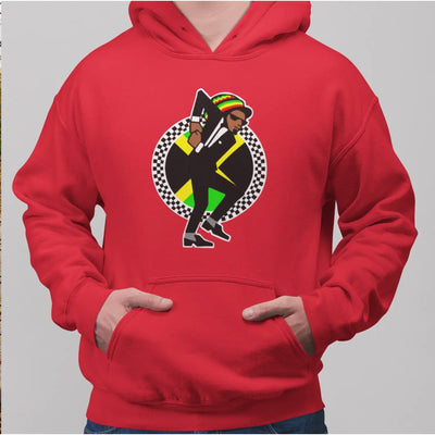 Jamaican Rasta Ska Logo Rude Boy Men’s Pouch Pocket Hoodie