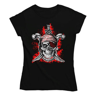 Jolly Roger Pirate Fancy Dress Women’s T-Shirt - S - Womens