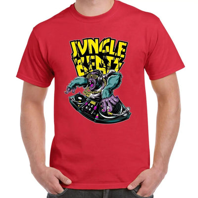 Jungle Beats Junglist DJ Men's T-Shirt S / Red