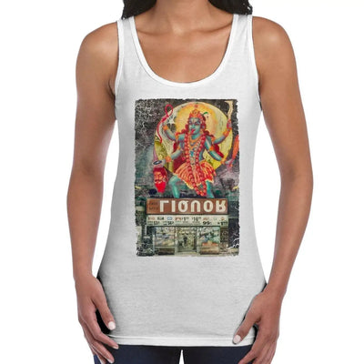 Kali Hindu Goddess Large Print Women's Tank Vest Top M